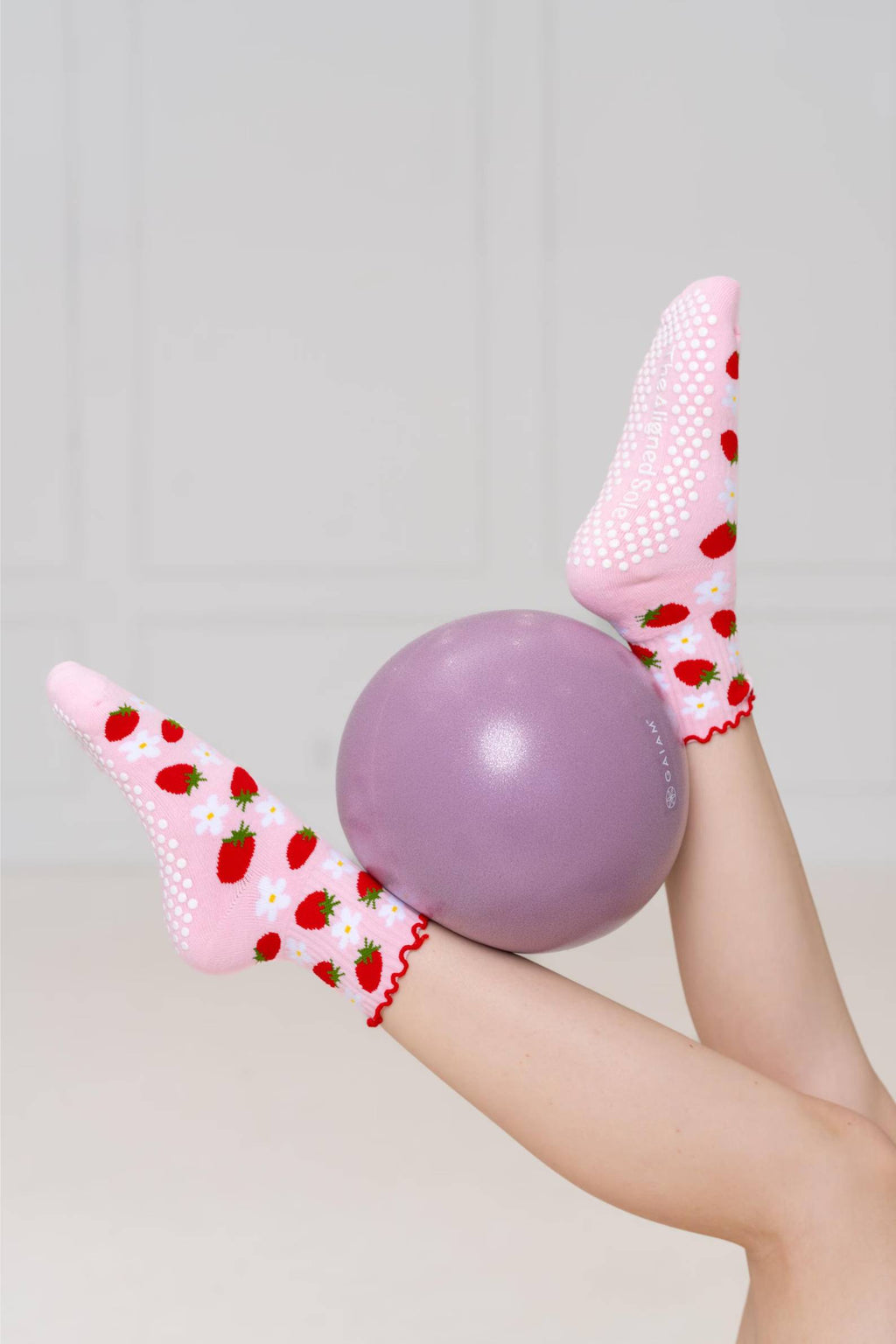 Strawberry Blossom Pilates Grip Socks