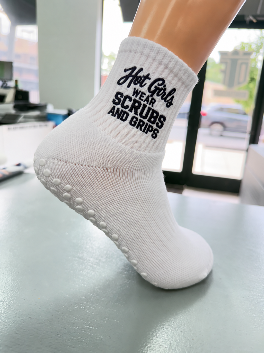 Hot Girls Wear Scrubs and Grips Socks