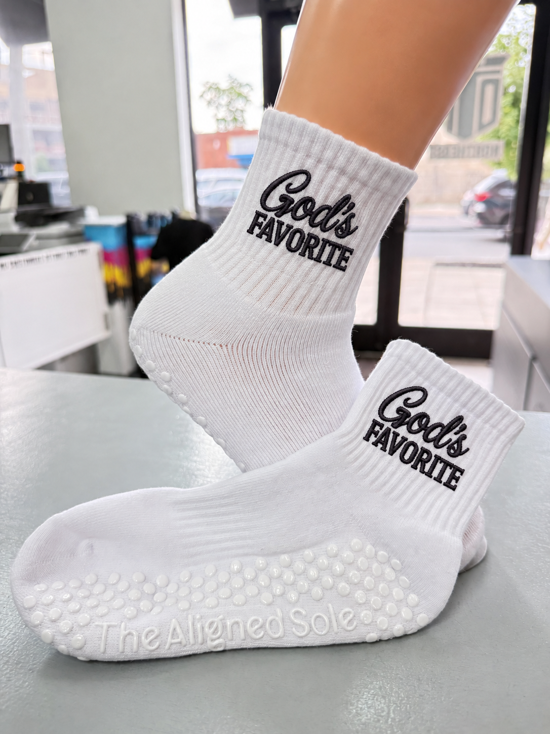 God's Favorite Pilates Grip Socks