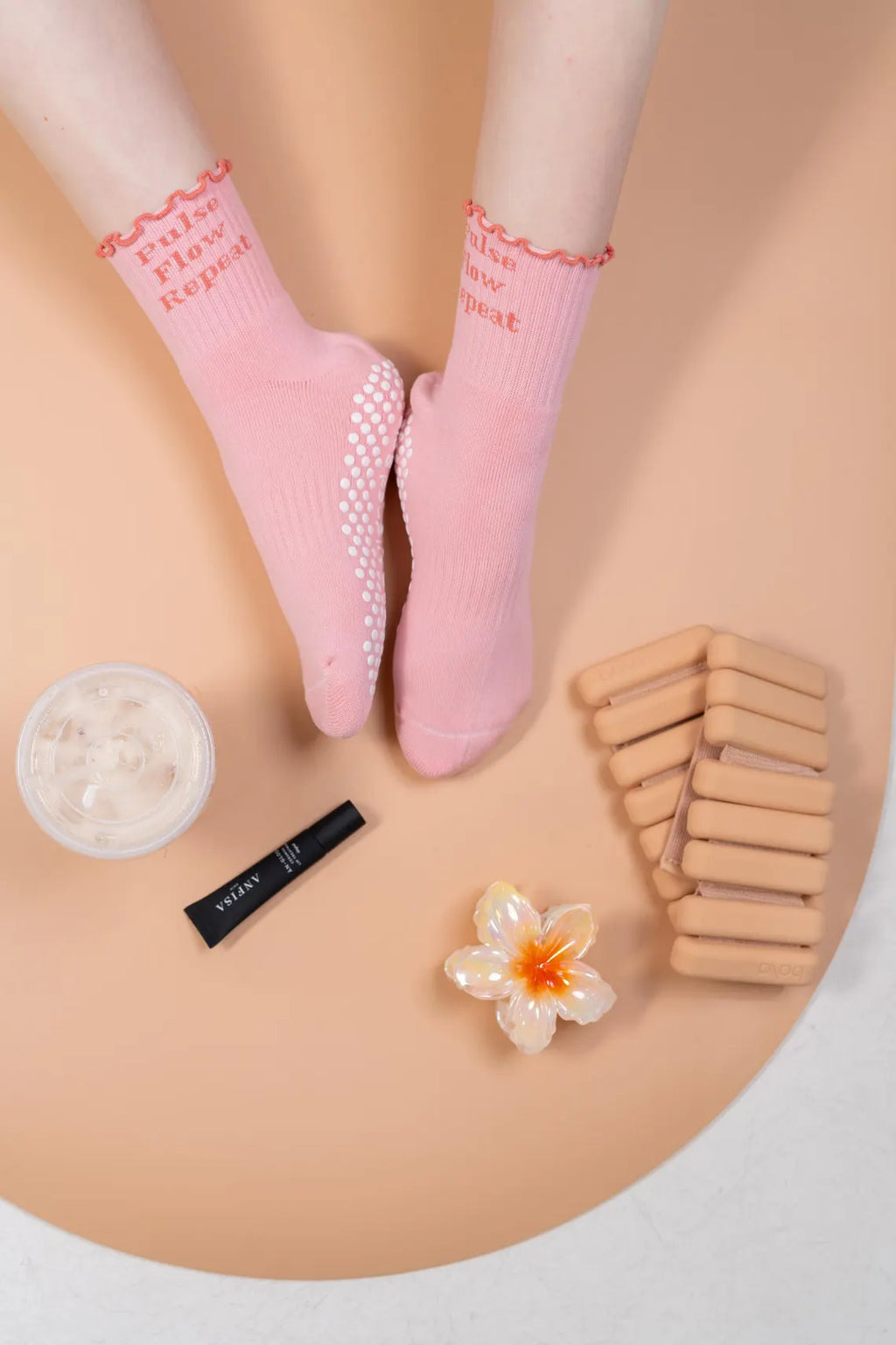 Pulse Flow Repeat Pilates Grip Socks