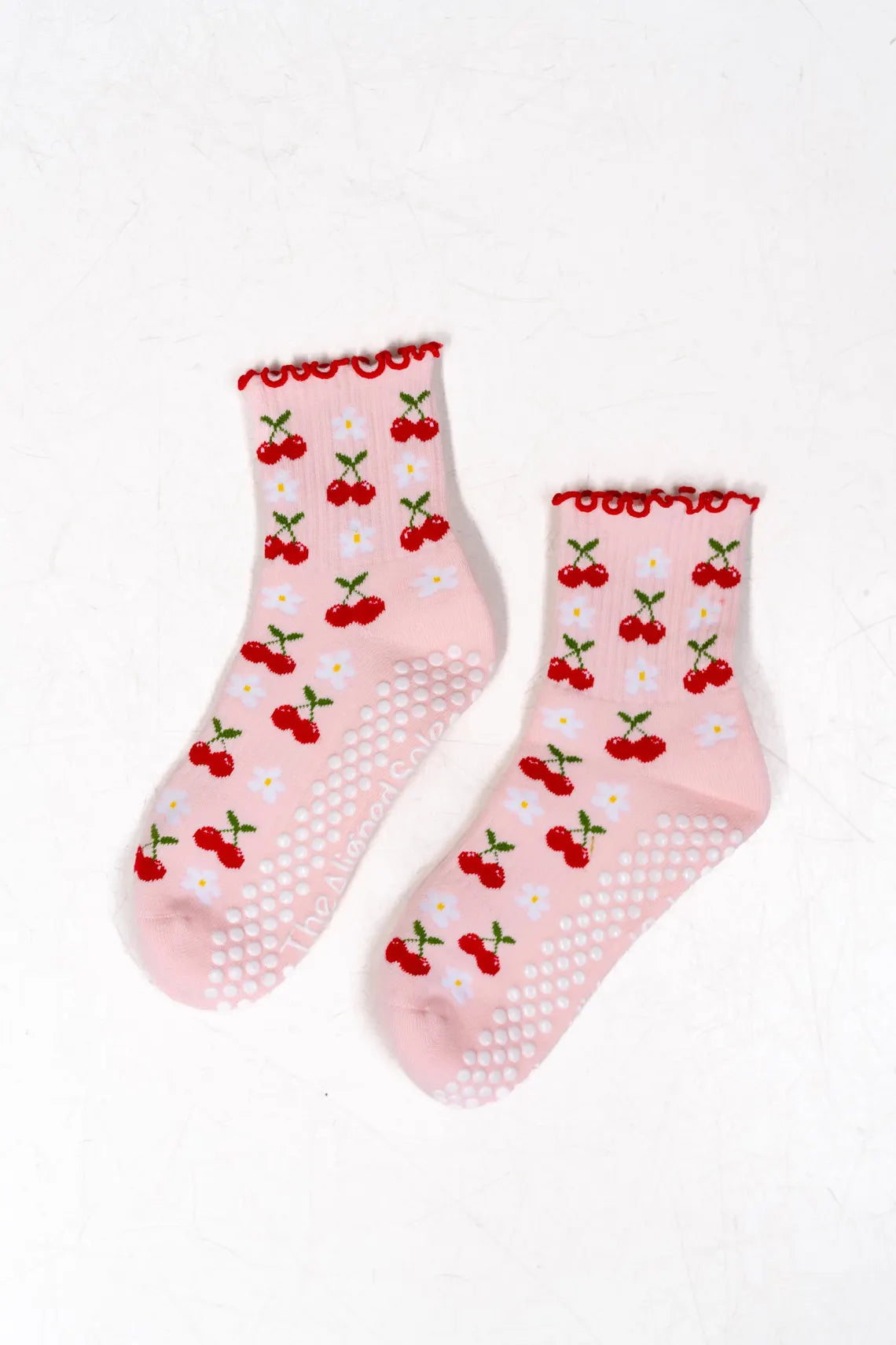 Cherry Pilates Grip Socks