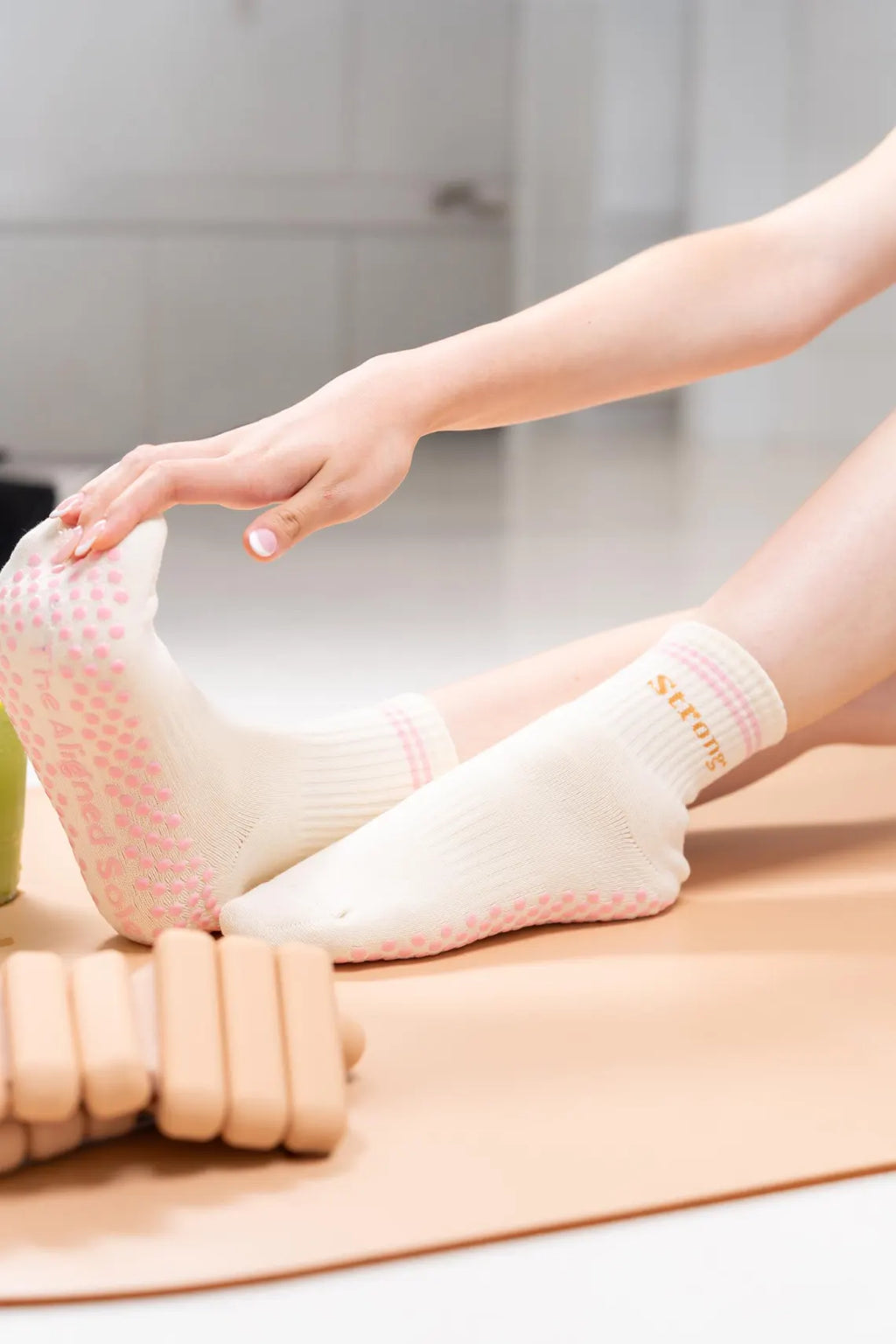 Pretty and Strong Pilates Grip Socks