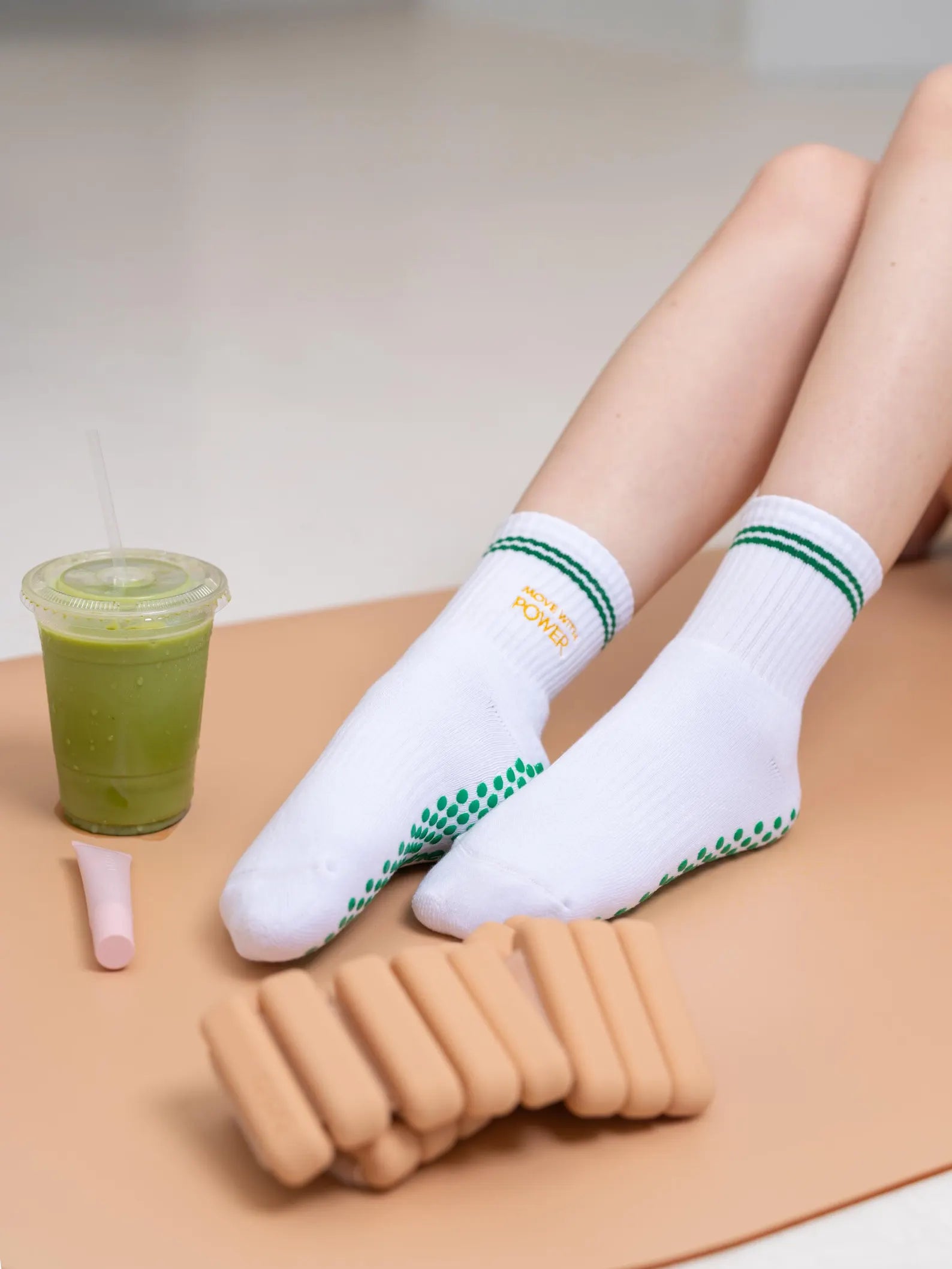 Move With Power Pilates Grip Socks