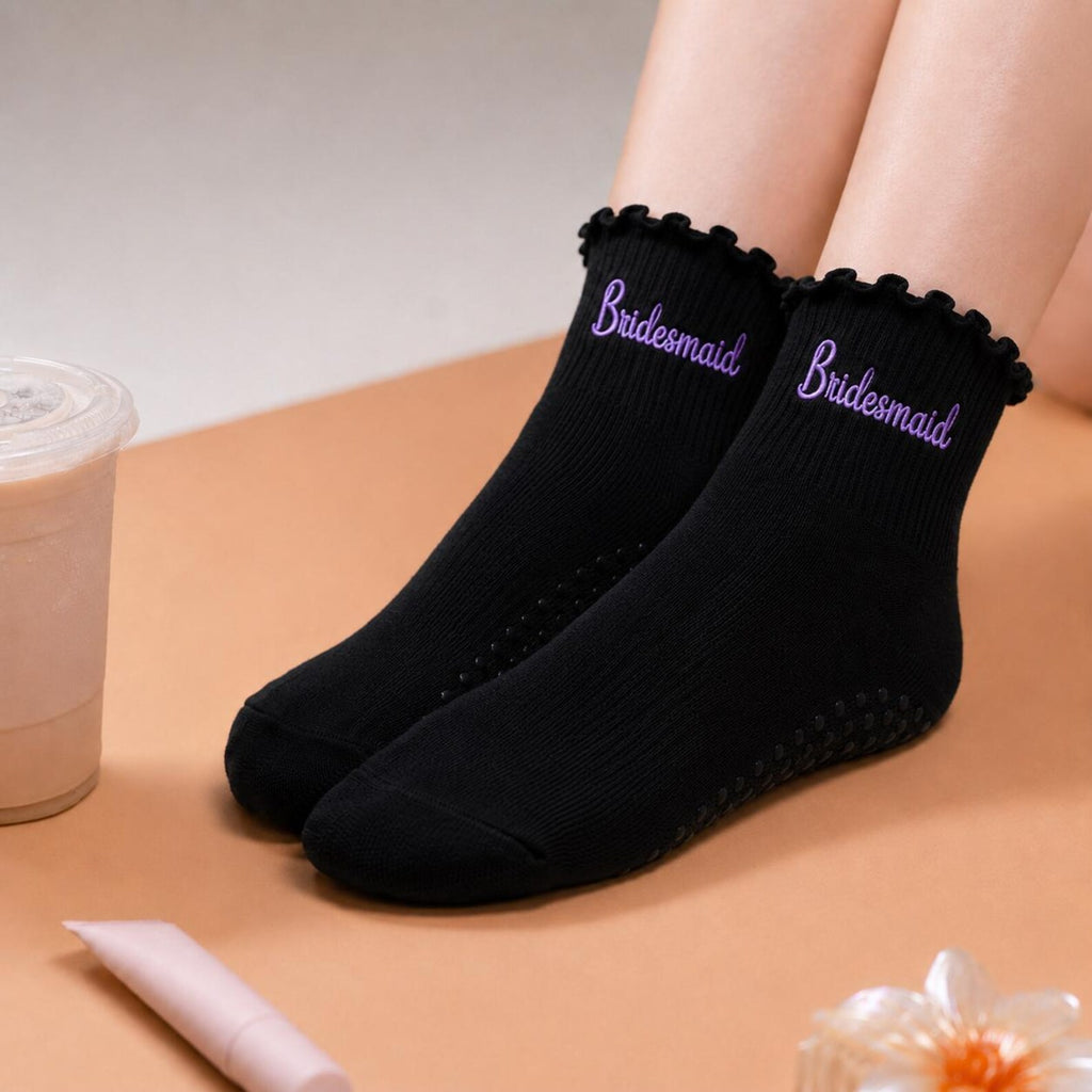 Bridesmaid Pilates Grip Socks