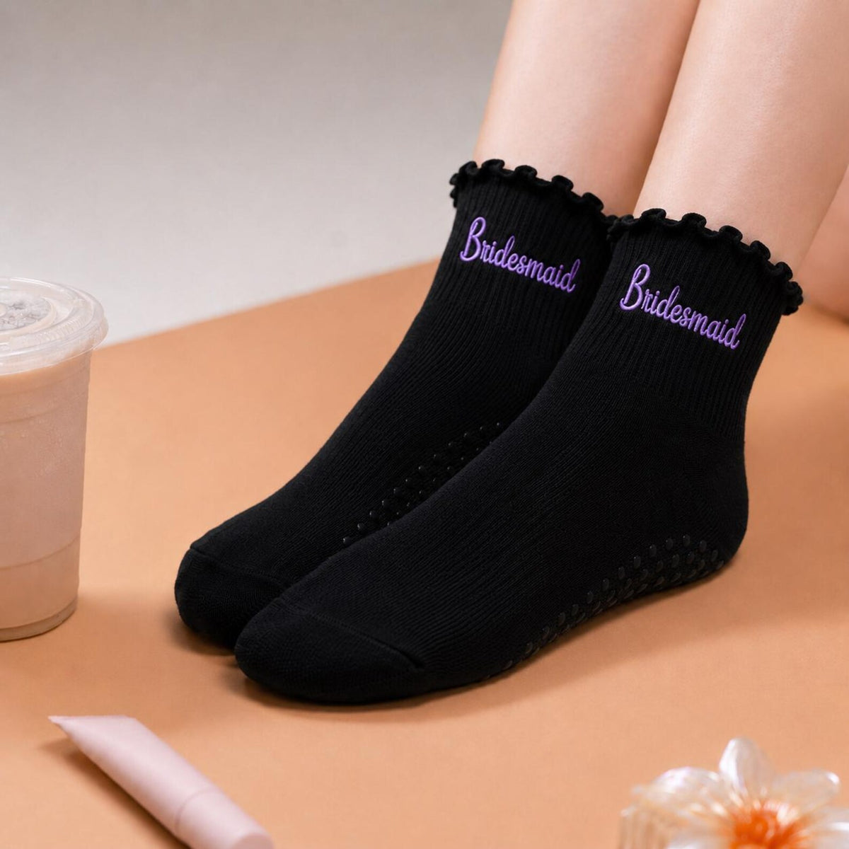 Bridesmaid Pilates Grip Socks
