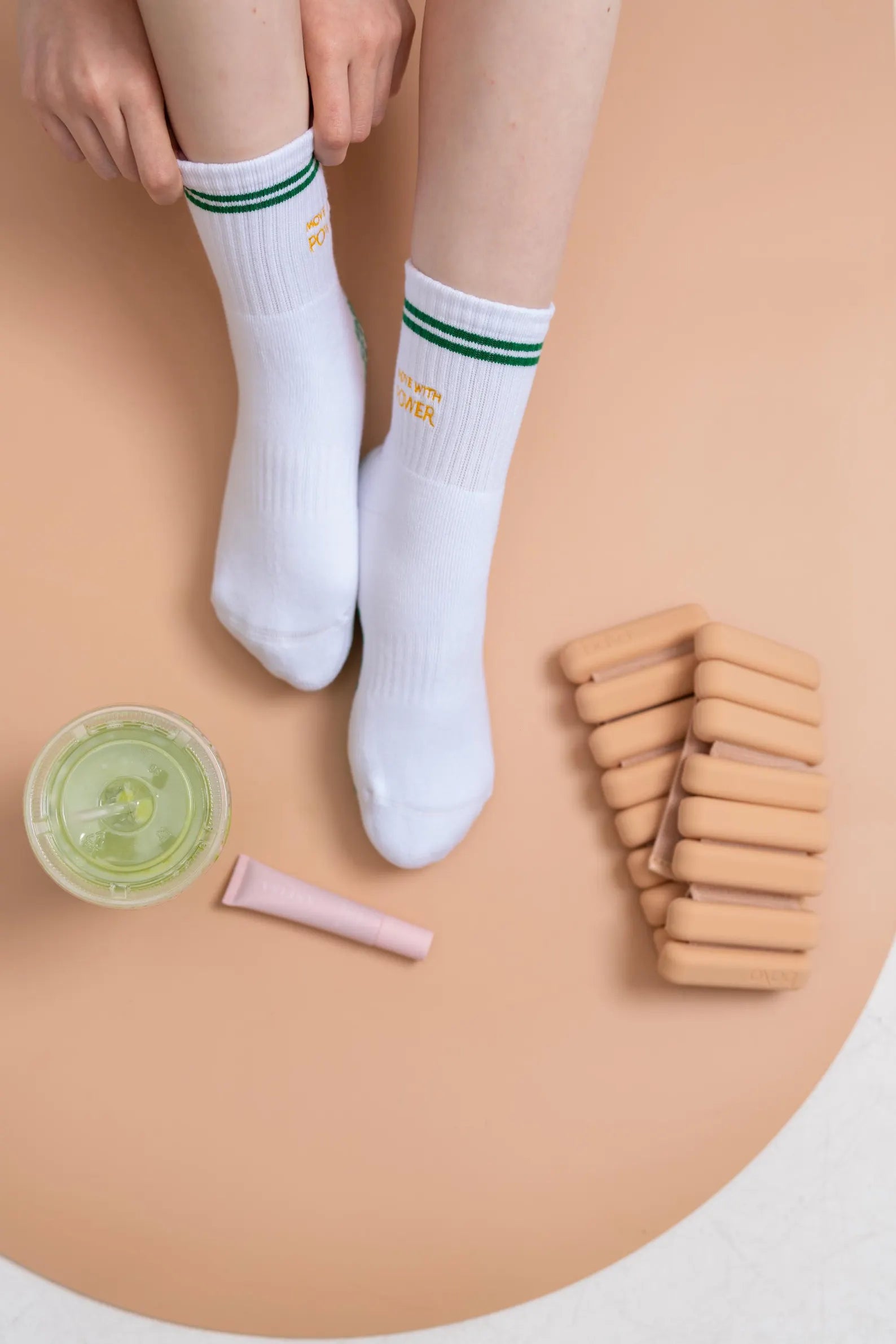 Move With Power Pilates Grip Socks