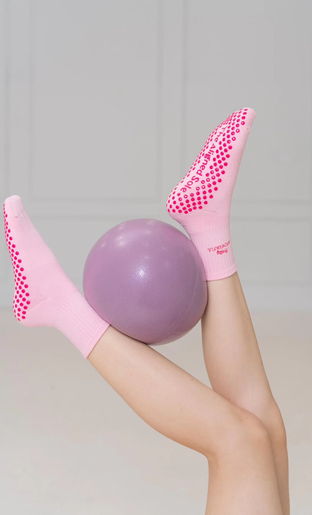 Pink Pilates Grip Socks