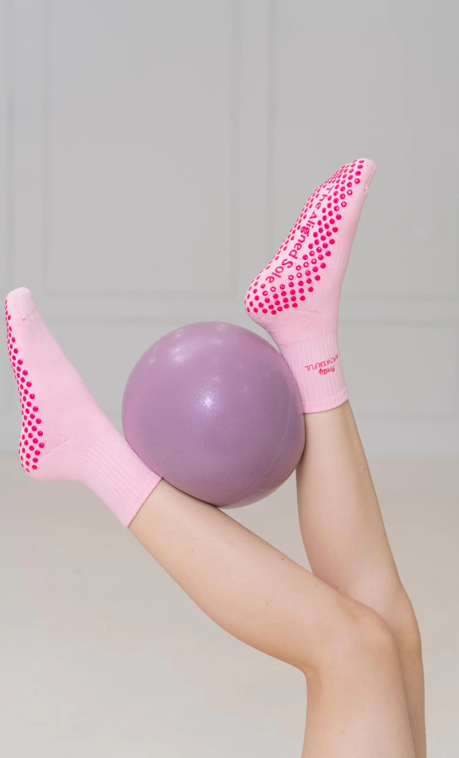 Pink Pilates Grip Socks